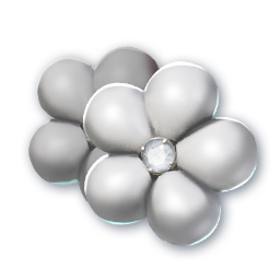 Silver Flower (Skin: Earrings) (Engraved)