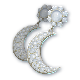 Silver Moon (Skin: Earrings) (Engraved)