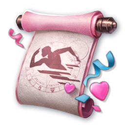 Pink Running Scroll (Engraved)